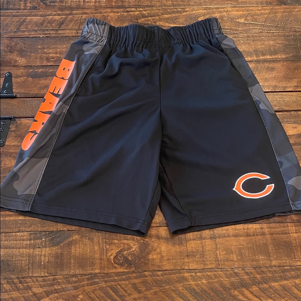 NFL Chicago Bears Black and Orange Athletic Shorts